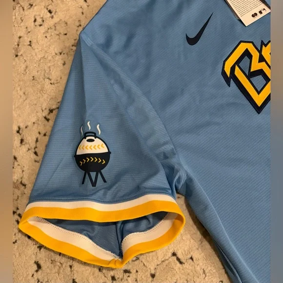 Nike Authentic Milwaukee Brewers City Connect Christian Yelich Jersey Men’s XL - Picture 4 of 8